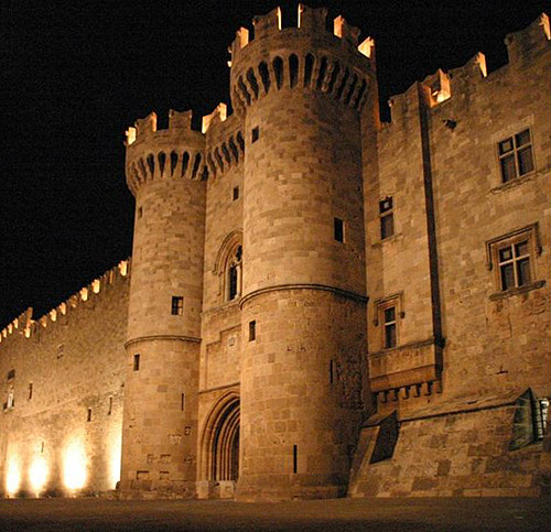 The Palace of the Grand Master of the Knights of Rhodes, on the island of Rhodes in Greece. - www.castlesandmanorhouses.com