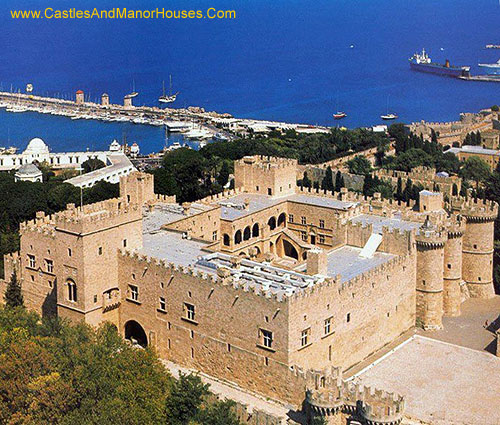 Palace of the Grand Master of the Knights of Rhodes, on the island of Rhodes in Greece. - www.castlesandmanorhouses.com