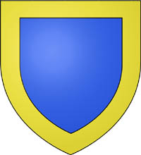 The coat of Arms of the commune <br>
                  of Rennes-le-Chateau<br>
                  Azur a bordure Or