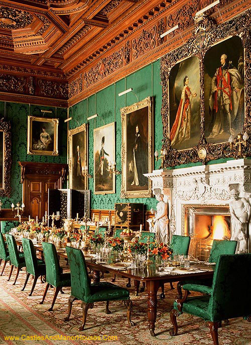 State dining room, Alnwick Castle, Alnwick, Northumberland, England - www.castlesandmanorhouses.com