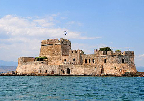 The castle of Bourtzi, Nafplio, Argolis, Peloponnese, Greece. - www.castlesandmanorhouses.com