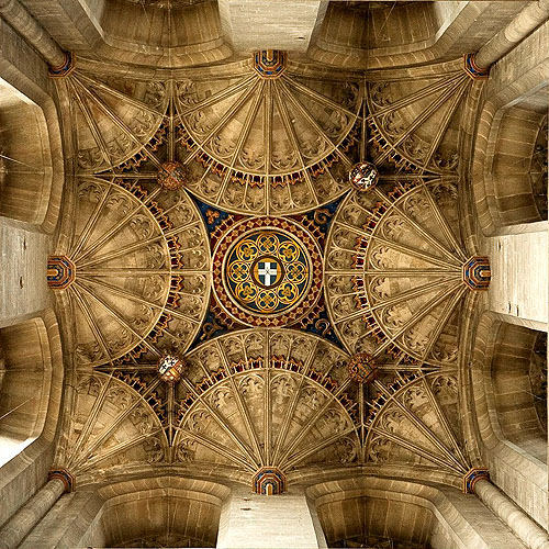 Tower ceiling, Canterbury Cathedral, Canterbury, Kent, England - www.castlesandmanorhouses.com