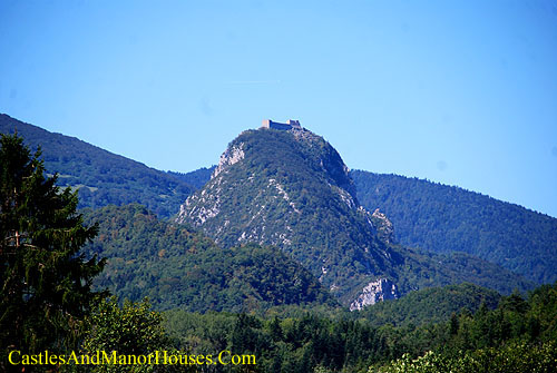 Montségur is a castle in the foothills of the Pyrenees, not far from Lavelanet, due South from Mirepoix in the Ariege, France - www.castlesandmanorhouses.com