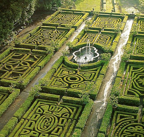 Parterres at Ruspoli Castle Northern Lazio, Italy - www.castlesandmanorhouses.com