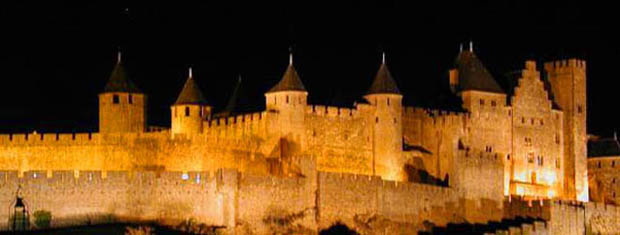 Château Comptal, Carcassonne - France, the Castle of the medieval Viscounts of Carcassonne, in the Languedoc
